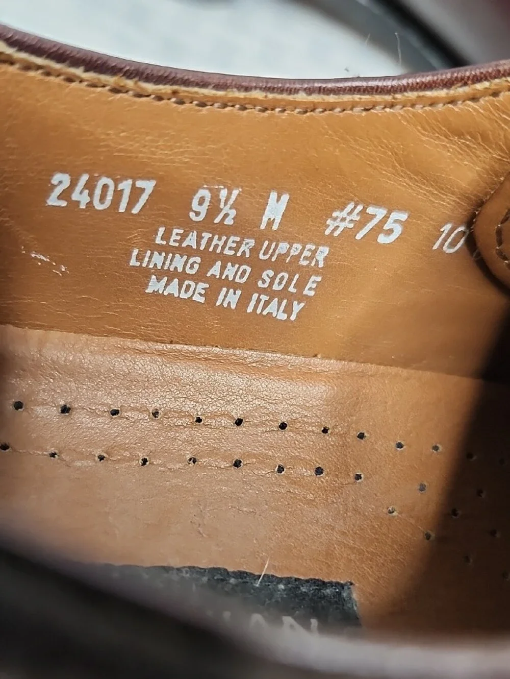 Bostonian Leather Dress Shoes Made in Italy Dk Brown